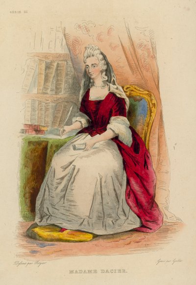 Madame Dacier (színes metszet) alkotó: French School