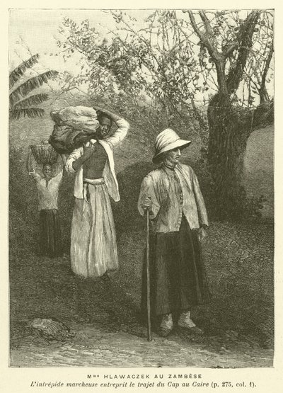 Madame Hlawaczek Au Zambese (metszet) alkotó: French School