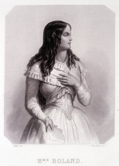 Madame Roland (vagy Roland de la plataière, Jeanne Marie vagy Monon Philipon), francia politikus (1754-1793) - metszet alkotó: French School