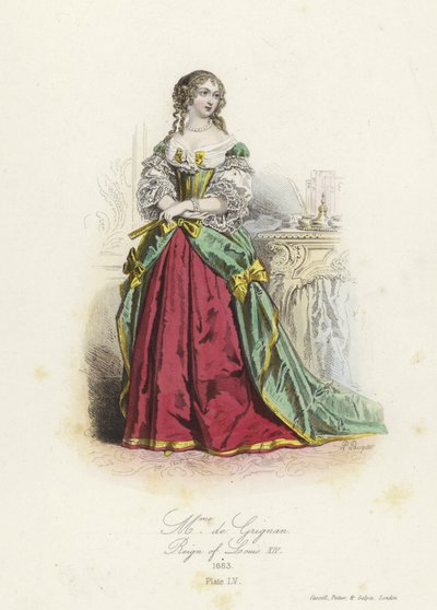 Madame de Grignan, XIV. Lajos korának francia arisztokratája alkotó: French School
