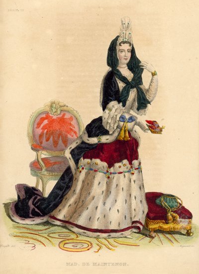 Madame de Maintenon (színes metszet) alkotó: French School