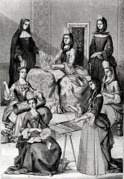 Madame de Maintenon és a Ladies in Waiting alkotó: French School