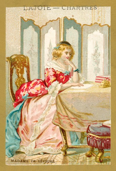 Madame de Sevigne francia író (chromolitho) alkotó: French School