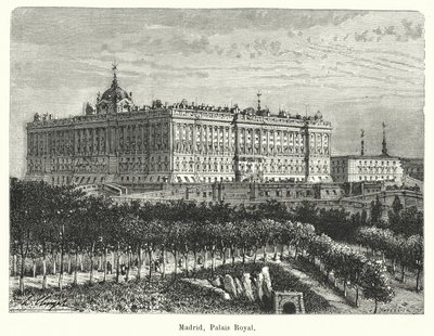 Madrid, Palais Royal (metszet) alkotó: French School