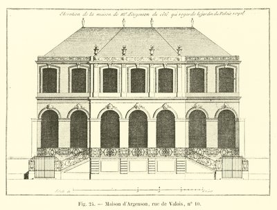 Argenson-ház, rue de Valois, 10. szám alkotó: French School