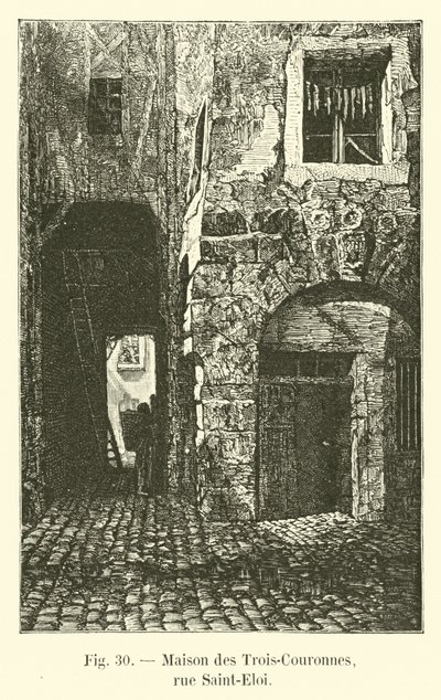 A Három Korona Háza, rue Saint-Eloi alkotó: French School