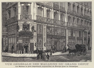 Maisons du Grand Depot, kerámiaüzlet Párizsban, Franciaországban alkotó: French School