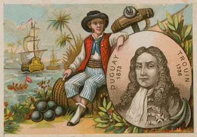 Férfi Brazíliában, aki Duguay-Trouin portréja tartja alkotó: French School