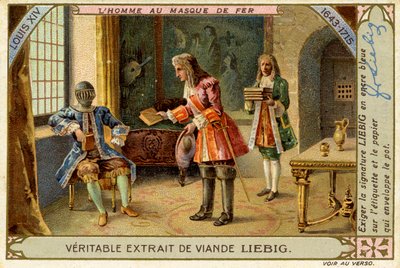 Ember a vasmaszkban, XIV. Lajos uralkodása, Liebig-kártya alkotó: French School