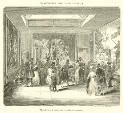 Manufacture des Gobelins, Kiállítóterem (metszet) alkotó: French School