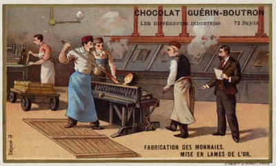 Érmék gyártása (chromolitho) alkotó: French School