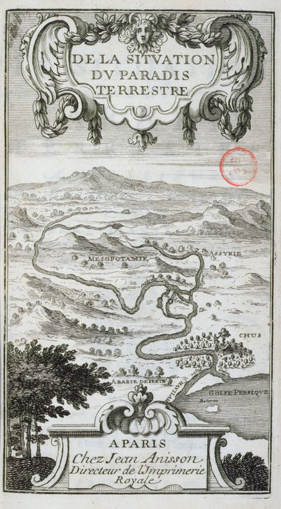 Térkép a De La Situation du Paradis Terresből, 1691 alkotó: French School