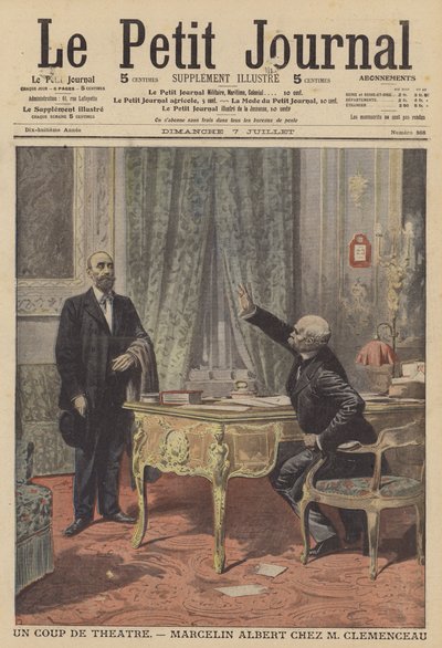 Marcelin Albert találkozott Georges Clemenceau francia miniszterelnökkel (színes litó) alkotó: French School