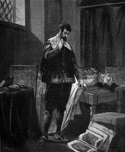 Marcello Malpighi (1628-1694), olasz orvos és anatómus, aki boncolást végez. alkotó: French School