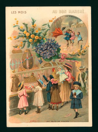 Március és április (chromolitho) alkotó: French School