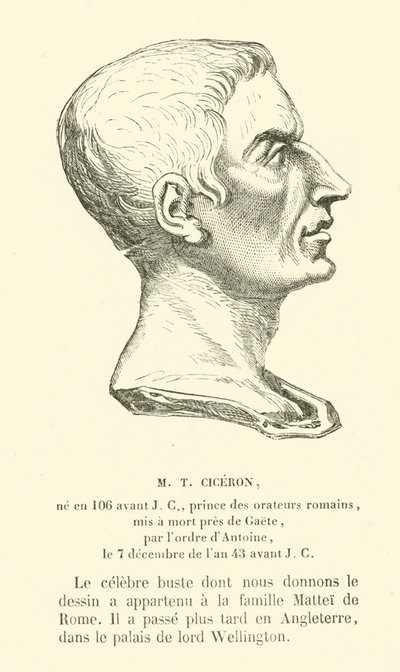 Marcus Tullius Cicero római politikus, szónok és filozófus (metszet) alkotó: French School