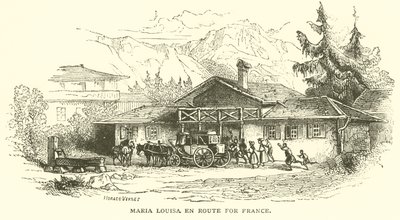 Maria Louisa úton Franciaország felé (metszet) alkotó: French School