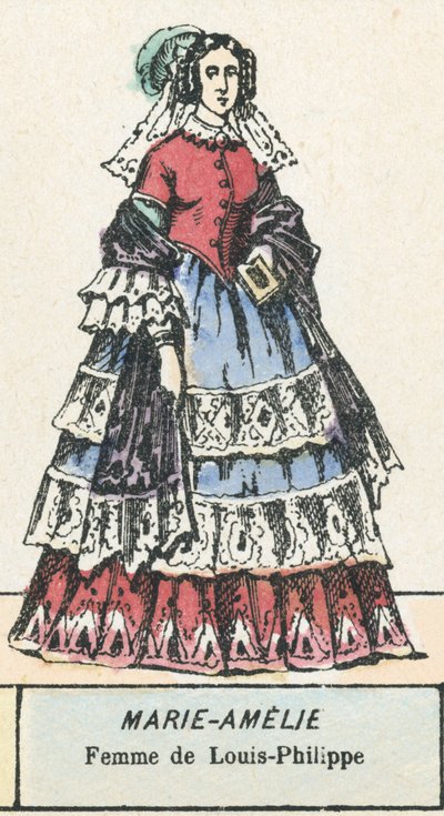 Marie-Amelie, Louis-Philippe felesége (színes metszet) alkotó: French School