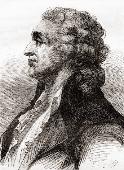 Marie Jean Antoine Nicolas de Caritat, Condorcet márki, a "Les Merveilles de la Science"-ből, megjelent 1870 körül (metszet) alkotó: French School