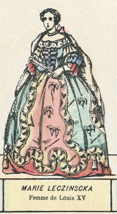 Marie Leczinska, XV. Lajos felesége (színes metszet) alkotó: French School