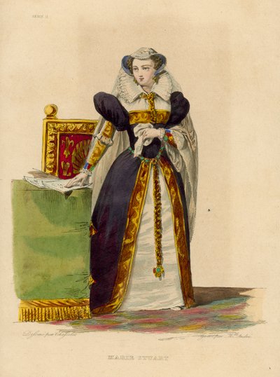 Marie Stuart (színes metszet) alkotó: French School