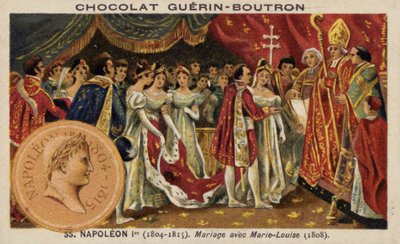 Napóleon és Marie Louise Osztrák házassága (chromolitho) alkotó: French School