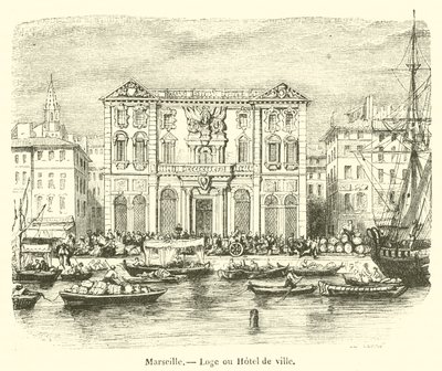 Marseille, városháza (metszet) alkotó: French School