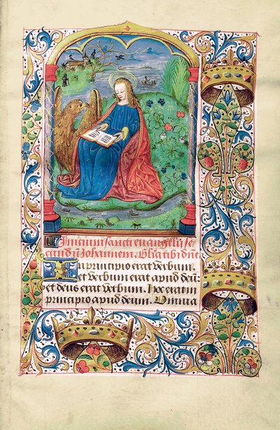 Mária Magdelena a vadonban, illusztráció az "Órák könyvéből, Langres használata", 1500 körül alkotó: French School