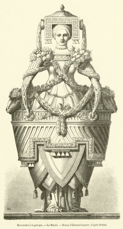 Görög maszkabálok, La Mariee (metszet) alkotó: French School