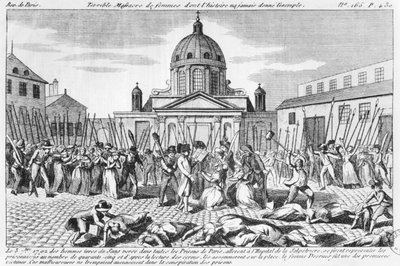 Nők mészárlása a Hopital La Salpetriere-ben, 1792. szeptember 3 alkotó: French School