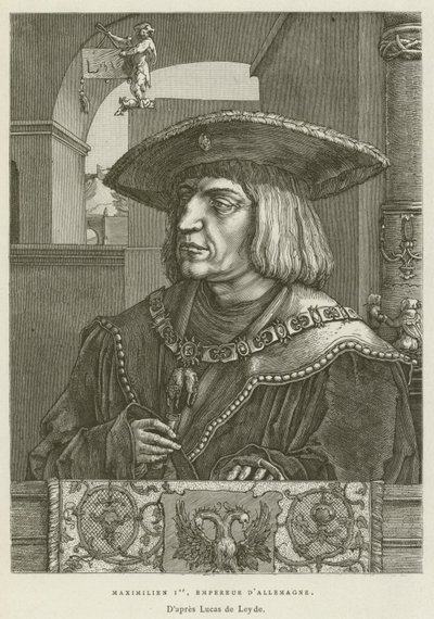 Maximilian I, német császár (metszet) alkotó: French School