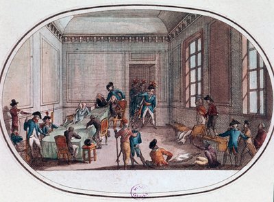 Maximilien de Robespierre megsérült a Comite de Salut Public előszobájában alkotó: French School
