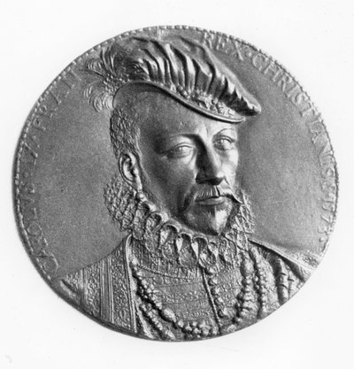 IX. Károly francia király érme (bronz) alkotó: French School