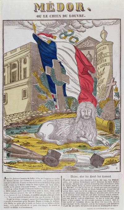 Medor, a Louvre hűséges kutyája, 1831 körül alkotó: French School