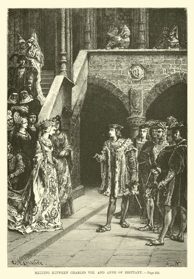 VIII. Károly és Bretagne-i Anna találkozása alkotó: French School