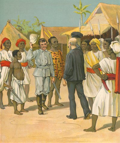 Stanley és Livingstone találkozása alkotó: French School