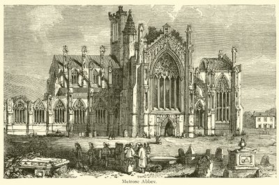 Melrose Abbey (metszet) alkotó: French School