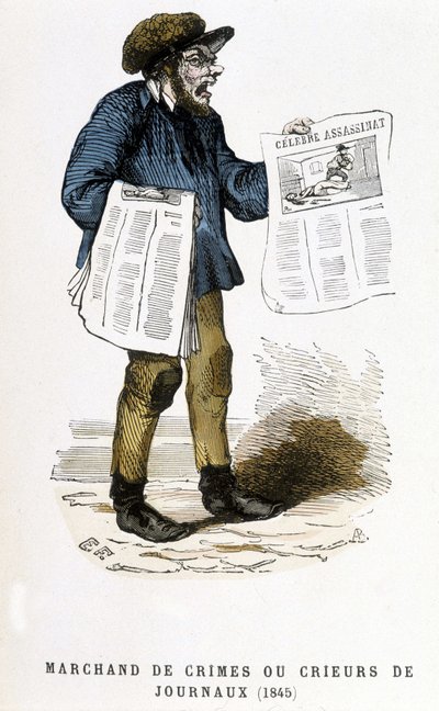 Bűnügyi kereskedő vagy újságárus alkotó: French School