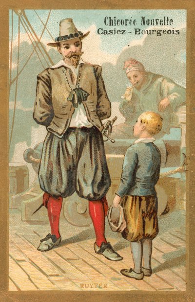 Michiel de Ruyter, holland tengernagy (chromolitho) alkotó: French School