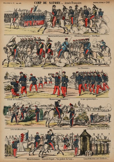 A francia hadsereg katonai tábora a franciaországi Satory-ban alkotó: French School