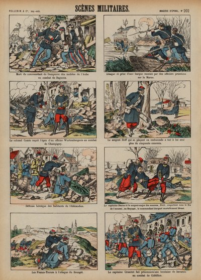 Katonai jelenetek a francia-porosz háborúból alkotó: French School