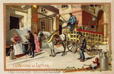 Tejesember kocsija (chromolitho) alkotó: French School