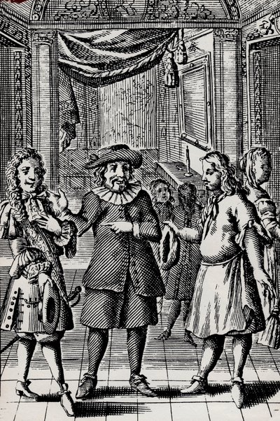 Fösvény, metszet Moliere művéből, Jean-Baptiste Poquelin (1622-1673) álneve – Moliere L