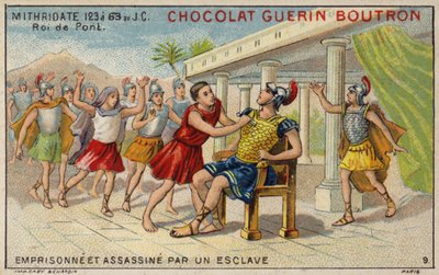 Pontusi VI. Mithridatész, akit bebörtönzött és meggyilkolt egy rabszolga (chromolitho) alkotó: French School