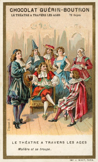 Moliere és színészcsapata (chromolitho) alkotó: French School