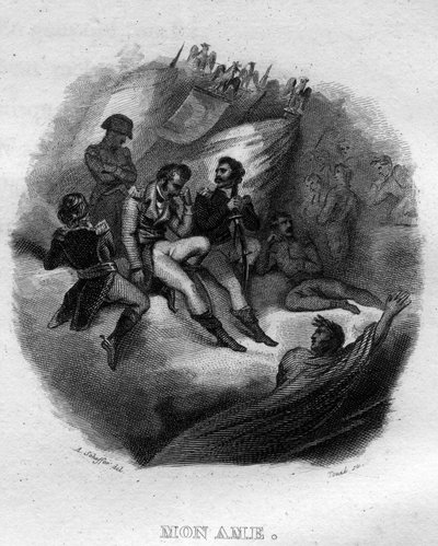 Mon soul Chanson de Beranger Pierre Jean de Beranger (1780-1857) francia költő és dalszerző „Az életmű befejeződik” című művében (1834). alkotó: French School