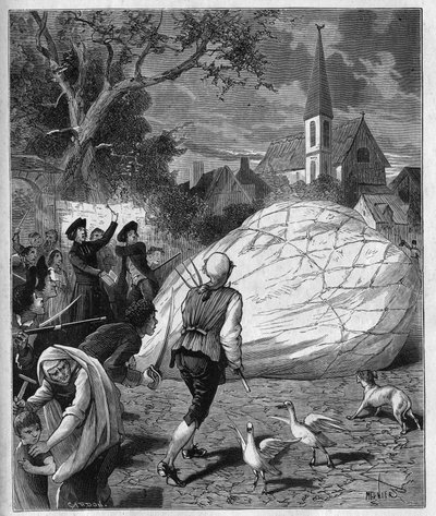 Monsieur de Montgolfier aerosztatikus léggömbje Gonesse-ra (Val-d