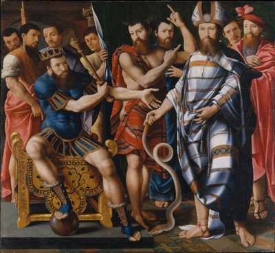 Mózes és Áron a fáraó előtt: A Dinteville család allegóriája, 1537 alkotó: French School
