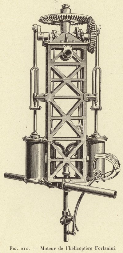 Forlanini helikopter motor (metszet) alkotó: French School