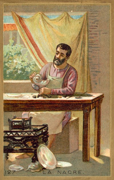 gyöngyház (chromolitho) alkotó: French School